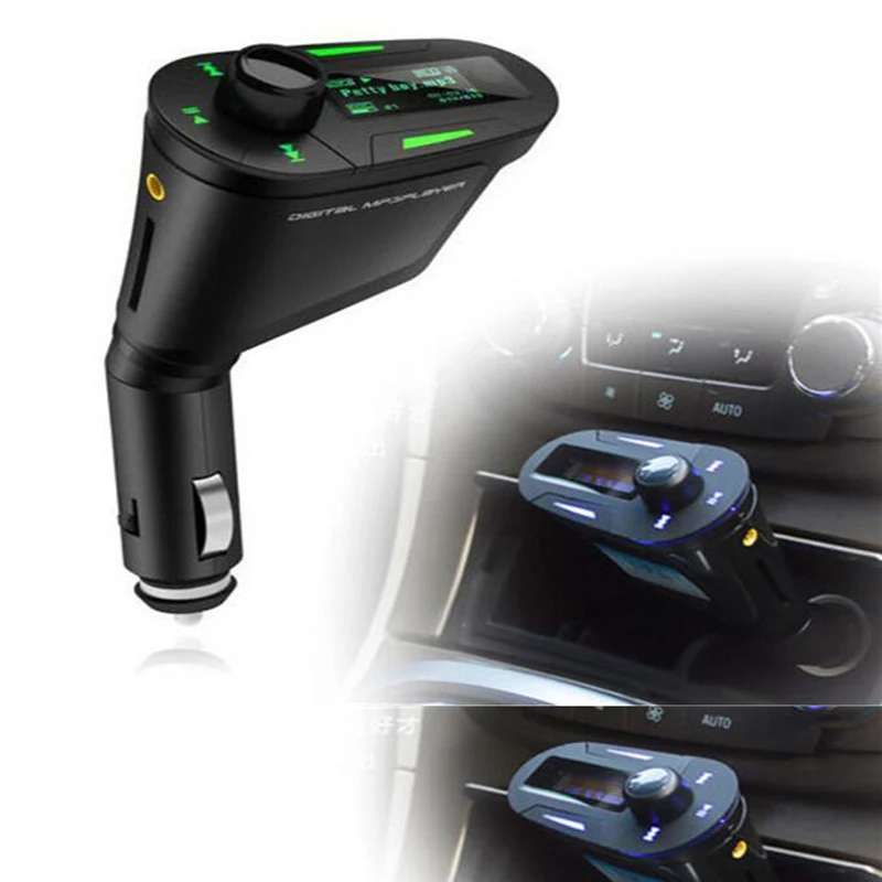 Автомобильный FM модулятор с ЖК дисплеем USB SD MMC|player wireless fm transmitter|sd mmccar kit mp3 player |
