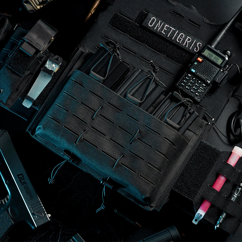 OneTigris MOLLE Lasercut Triple Rifle Mag Pouch Tactical Magazine для 5 56/7 62 Mags идеально подходит AR/AK и т.