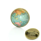 Лидер продаж, брошь в виде земли, булавки, ювелирные изделия в виде глобуса, стеклянная плитка, булавки с круглыми звеньями, ювелирные изделия для мужчин, Бесплатная доставка BP113