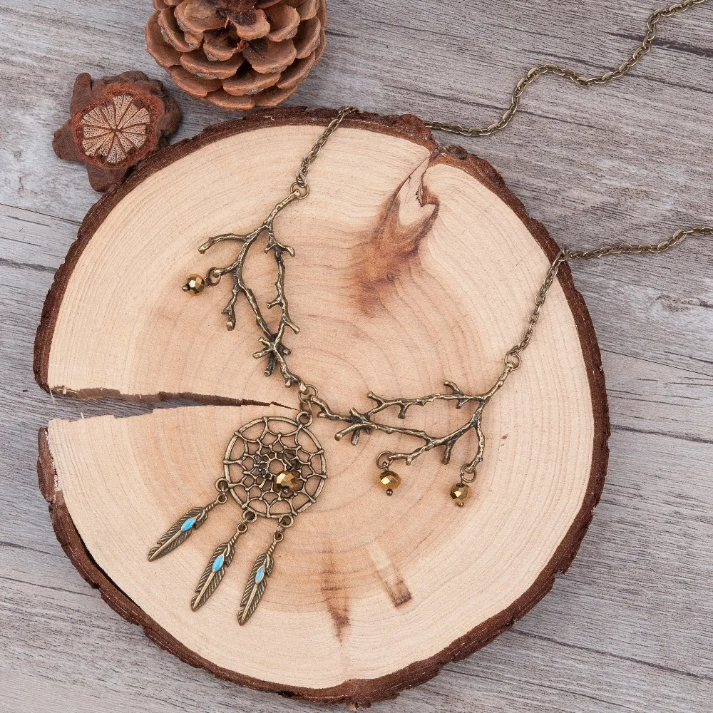 DoreenBeads новое модное винтажное ожерелье цепь для кабеля античное Бронзовое стекло