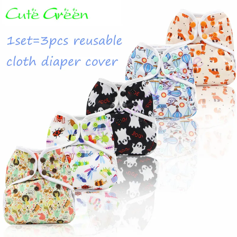 3 шт. водонепроницаемый детский подгузник Детские подгузники с краями и двойной