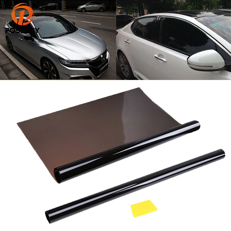

POSSBAY 50cmx600cm Black Car Window Tint Film Roll 15% VLT Auto Home Car Glass UV-proof Solar Protection Sticker