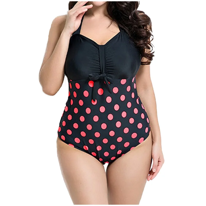 FS сексуальный плюс Размеры горошек Плавание костюмы push up Монокини Одна деталь