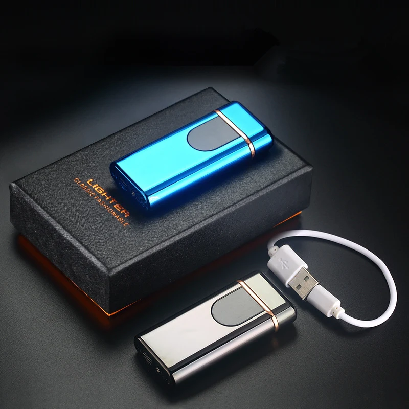 Новинка USB электрическая двойная дуговая Зажигалка перезаряжаемая