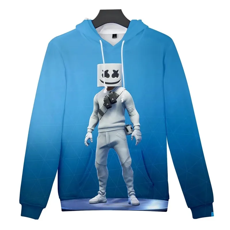 DJ Marshmellow толстовки 8 цветов ZSQH Marshmello новый стиль Топ косплей костюм для детей wo