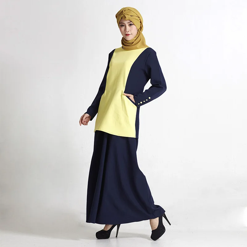 Модное Длинное Платье abaya для мусульманской девушки Турецкая женская одежда юбка
