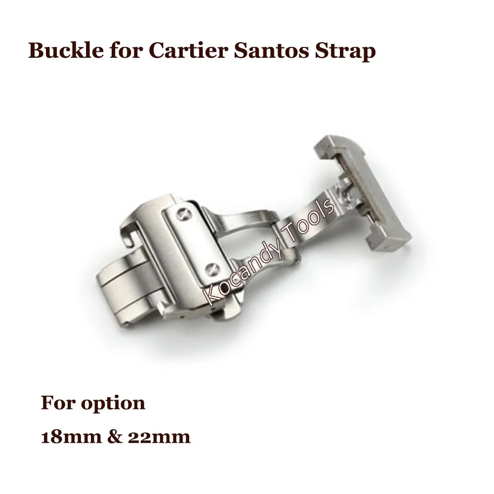 Застежка-бабочка из нержавеющей стали для Cartier Santos ремешок очень большой ремешок 18 мм 22 мм