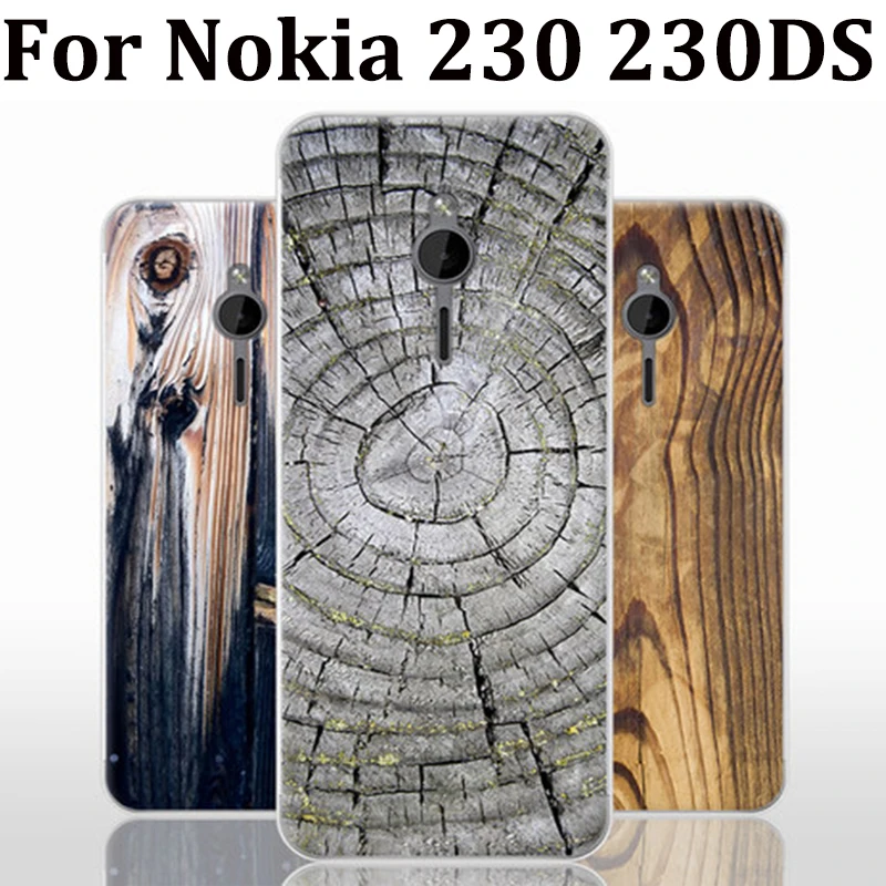 2 8 &quotпод дерево стиль для Nokia 230 230DS чехол Чехлы RM-1172 задняя крышка DS телефона shell |