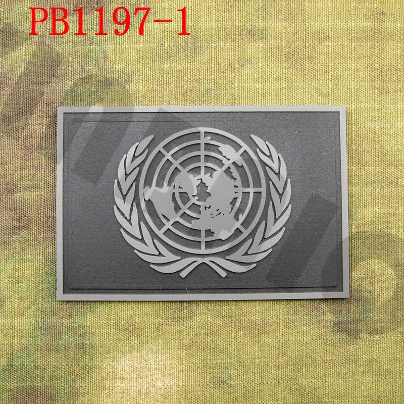 PB1197 Gray 3D ПВХ Нашивка флаг США Флаг США Тактический военный боевой дух - Цвет: PB1197 Gray