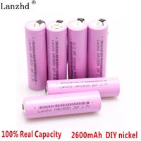 12pcs diy 18650 battery inr18650 nickel sheets 18650 rechargeable batteries li ion 2600mah 3 7v for remote control tools