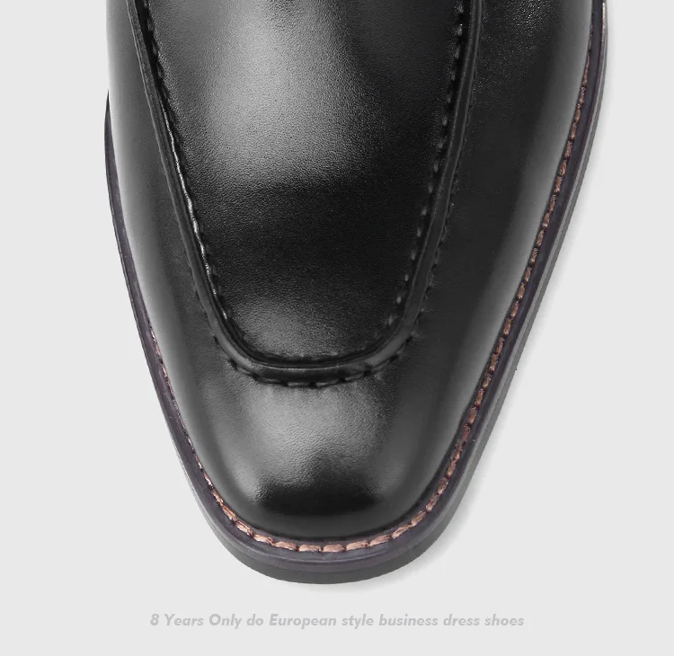 Fashion Brown / Black Loafers Mens Business Shoes Genuine Leather Wedding Formal Dress Male Social | Обувь