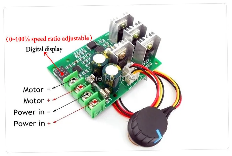 WQScosea Q8S-239 DC 6-60V Max30A ШИМ контроллер скорости двигателя Переключатель платы