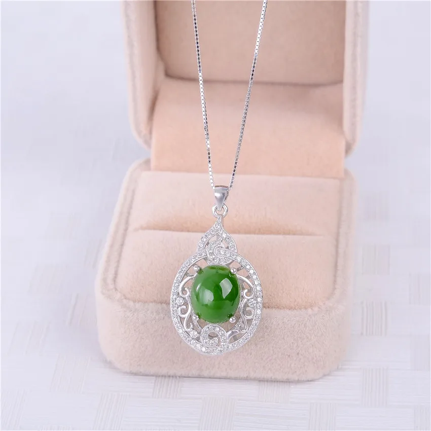 Almei 5ct Jasper природные камни фотоподвески 925 Стерлинговое серебро ювелирные изделия