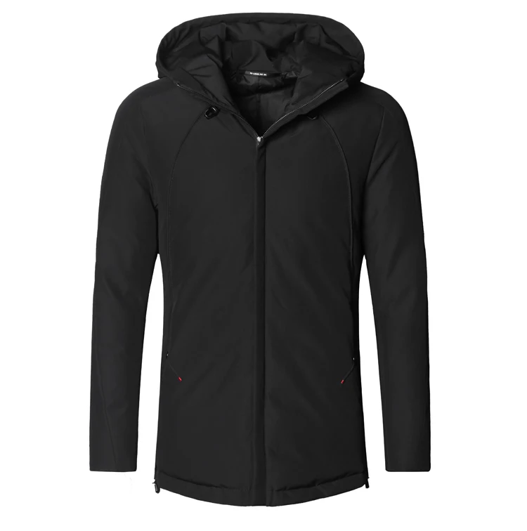 

Winter New Lightweight Warm Men Black Hooded Outwear Casual Coat Men's Cotton Brand European Style Thickening Down Jacket WF905