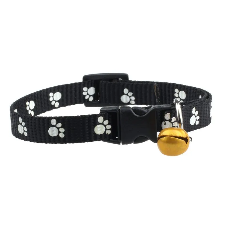 Маленькие следы домашних животных, регулируемый нейлоновый ошейник, ошейник для собак, щенков, домашних животных, ошейник с колокольчиком, инструмент для домашних животных