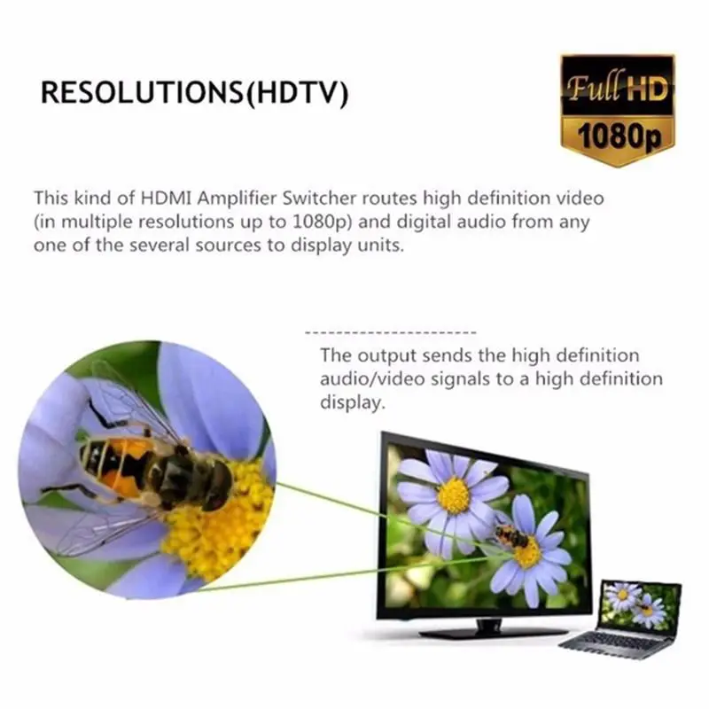 5 портов Hdmi переключатель сплиттер 1080P видео аудио конвертер для Ps4 Xboxone монитор