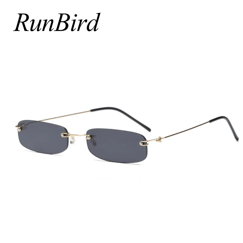 Мужские и женские солнцезащитные очки RunBird летние прямоугольные без оправы