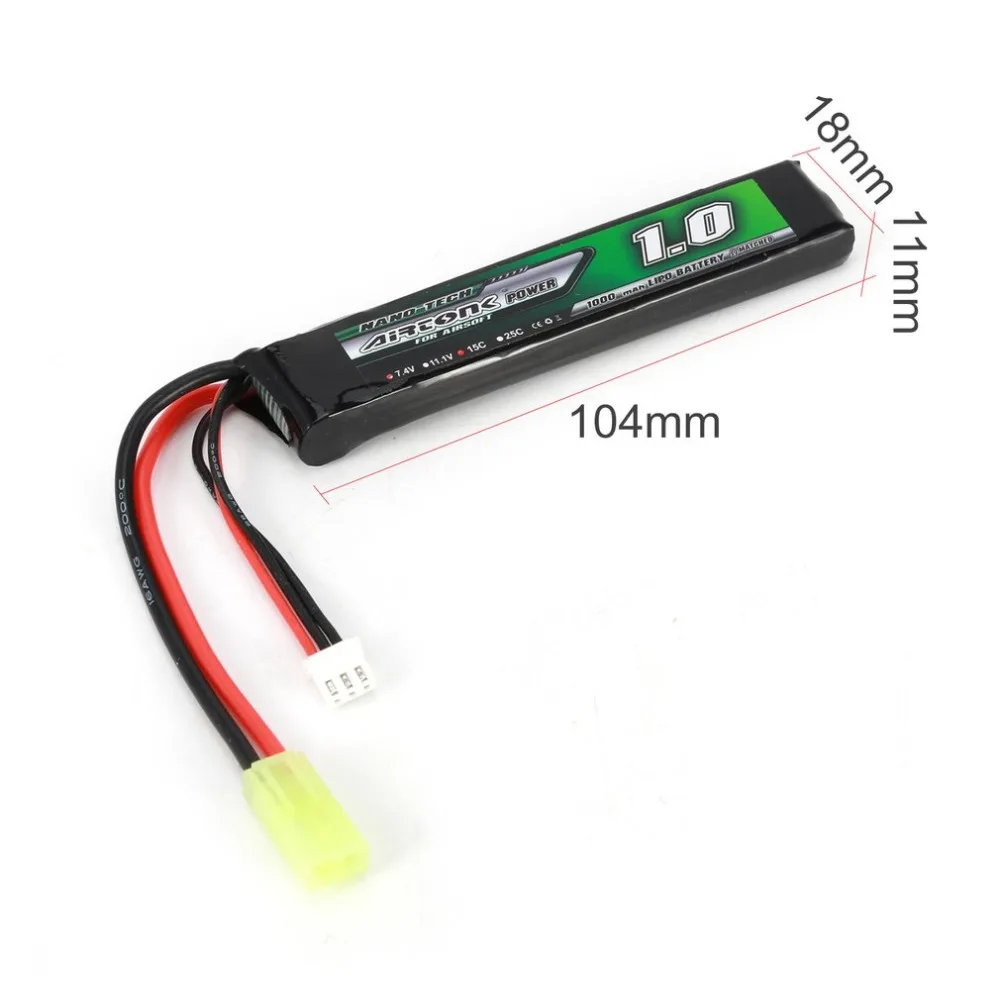 Airtonk power 7 4 V 1000 mAh 15C 2 S Lipo батарея мини пробка из Тамия перезаряжаемая с двумя