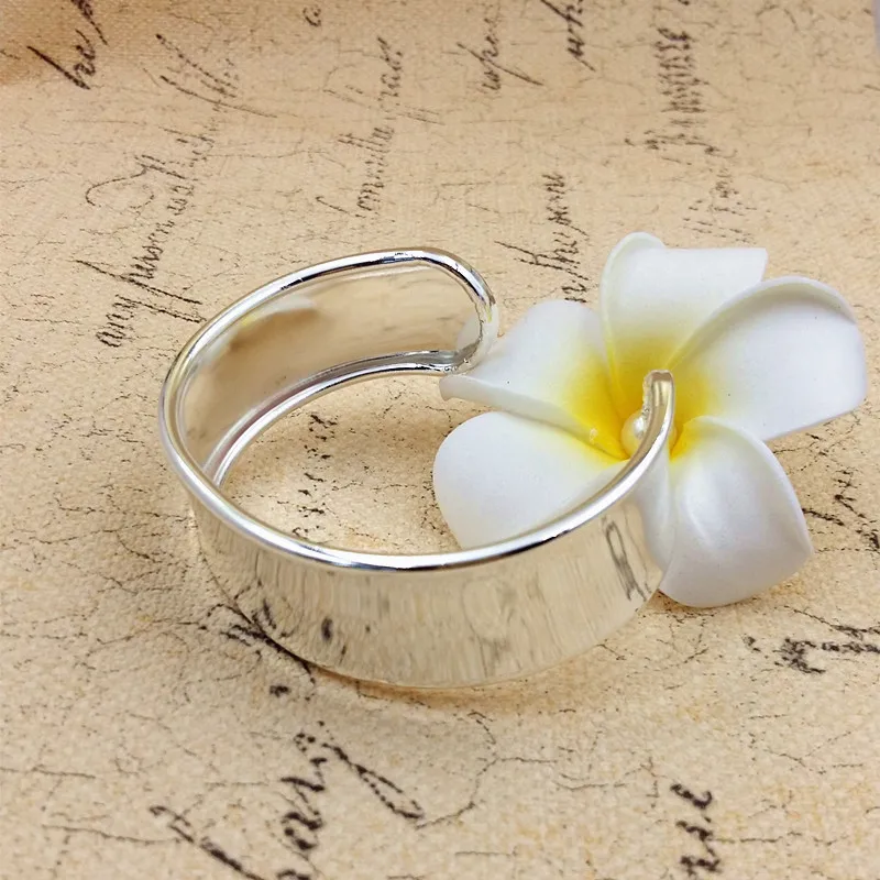 1 шт Модный яркий серебряный Гладкий широкий браслет на запястье #92359 | Украшения и