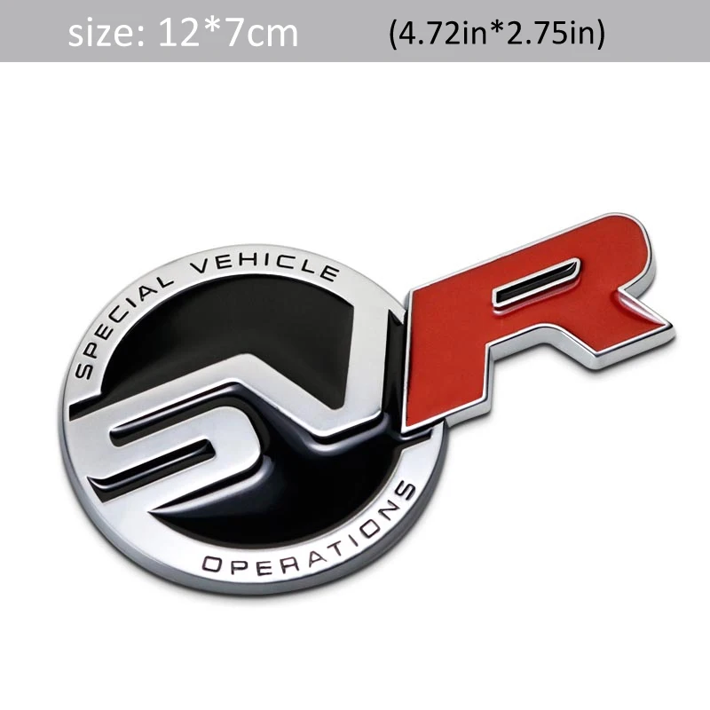 1 шт. 3D металлический значок-эмблема SVR для бокового крыла автомобиля заднего
