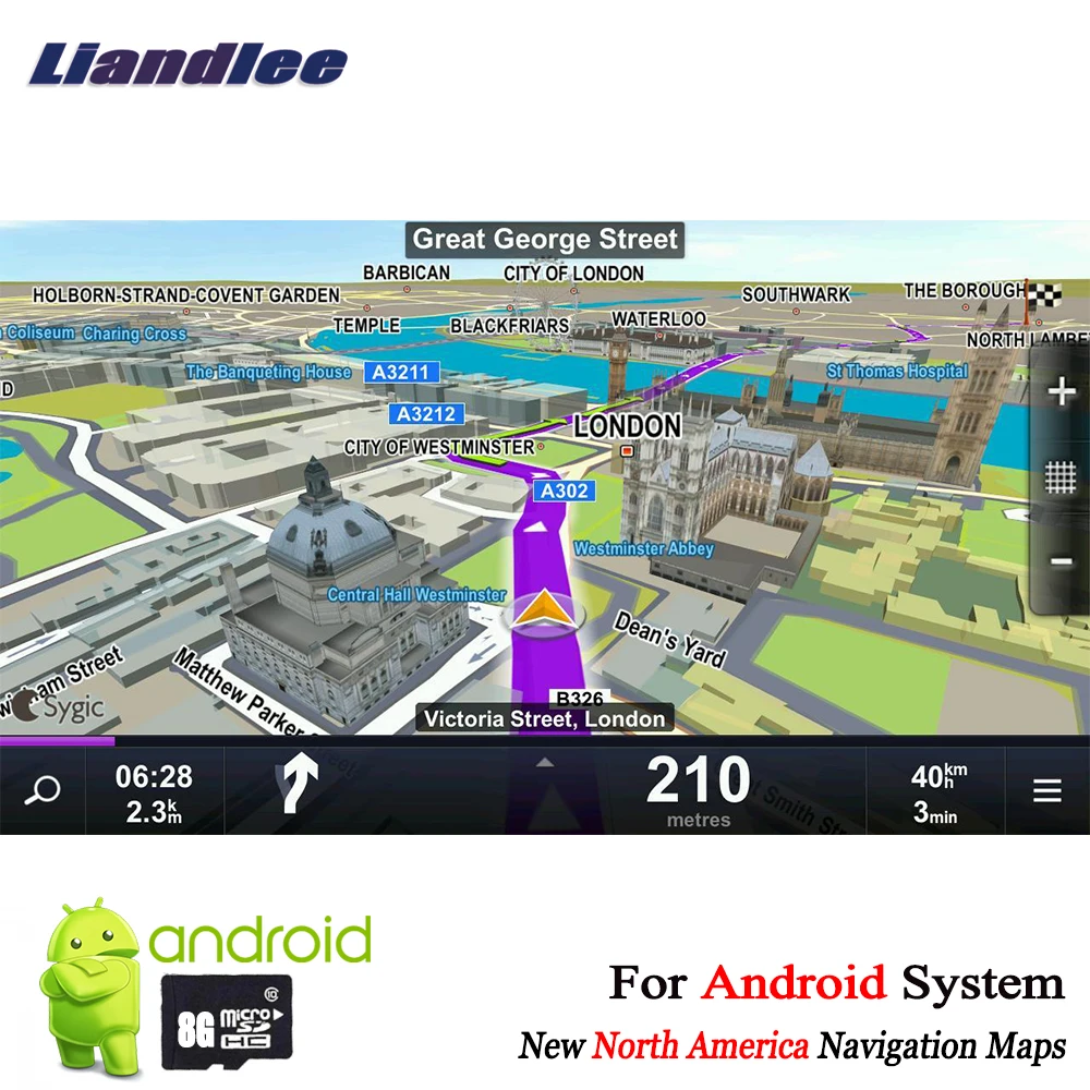 Liandlee 8 Гб sd карта GPS навигационные карты Android для Северной Америки Канада США