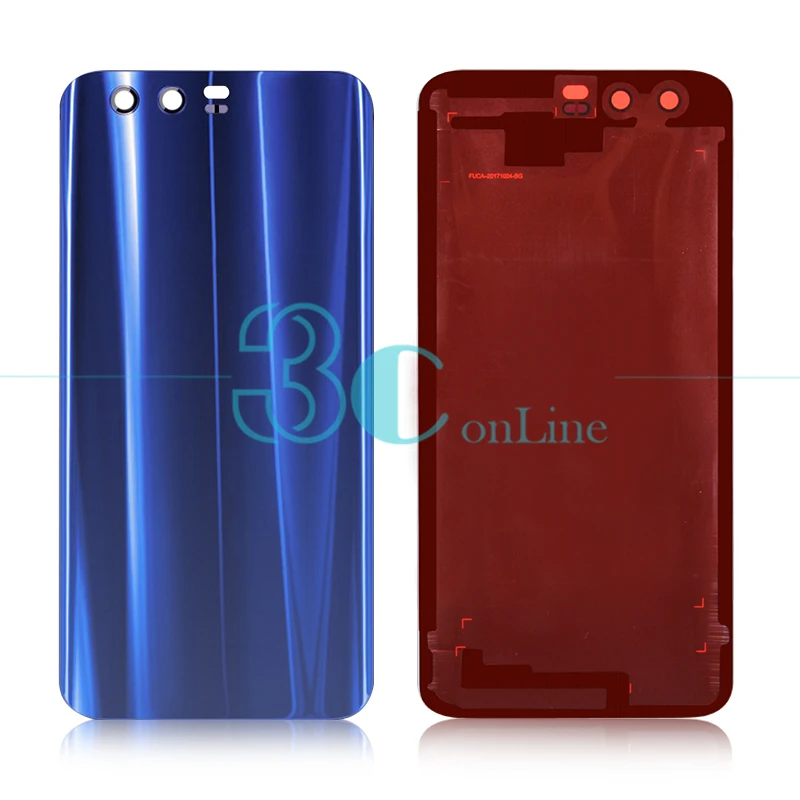 Для Huawei Honor 9 Задняя крышка батареи Стекло + PC пластик Honor9 корпус двери с 3 м клей