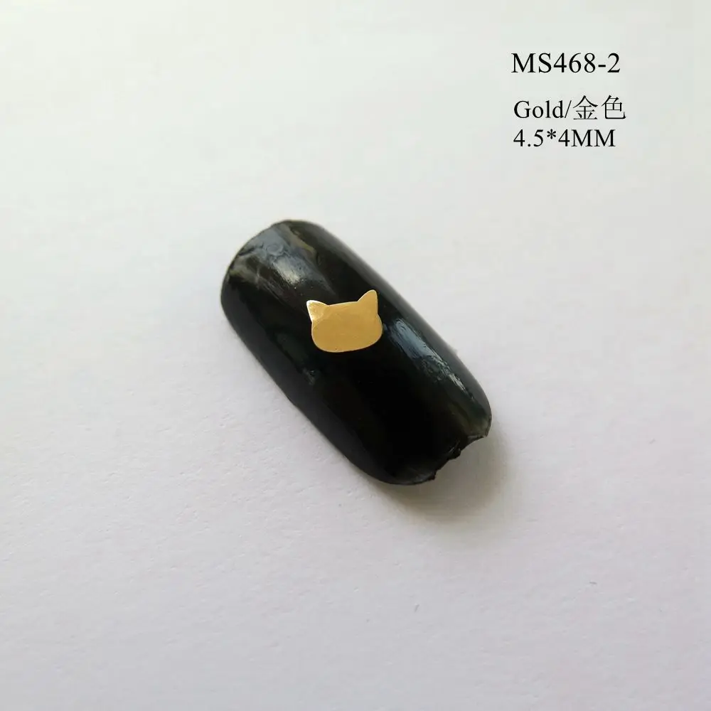 MS468-2 Gold Прибл. 1000 шт./пакет серебро/золото пчелы птицы Кошка Китти ананас-клей мягкий металл Стикеры ногтей Книги по искусству деко - Цвет: MS468-2 Gold