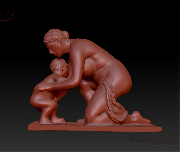 Новая 3D модель рельef stl формат для ЧПУ матери с ребенком STL | Инструменты