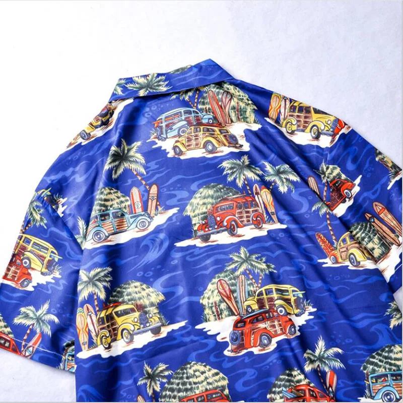 Летняя рубашка с цветочным принтом Мужская одежда 2019 мужская повседневная