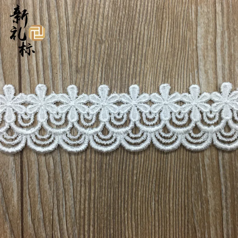 

High Quality 15Yards 2.7cm Wide White Costume Decoration Trimming Embroidery Sew DIY Craft Lace Trim Ribbon For Wedding Party