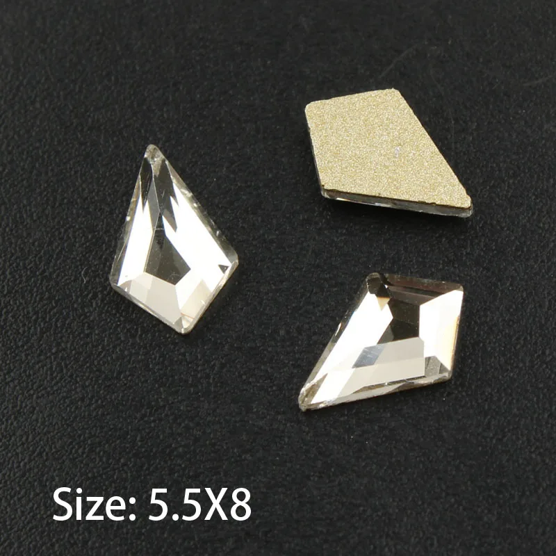 Rhombus 5.5x8mm Горячая Распродажа украшение для ногтей ювелирное изделие на ногти стразы кристаллы дизайн ногтей искусство стразы 34 стили Необычные хрустальные камни 30/100 шт для 3D нейл-арта украшения - Цвет: Rhombus 5.5x8mm