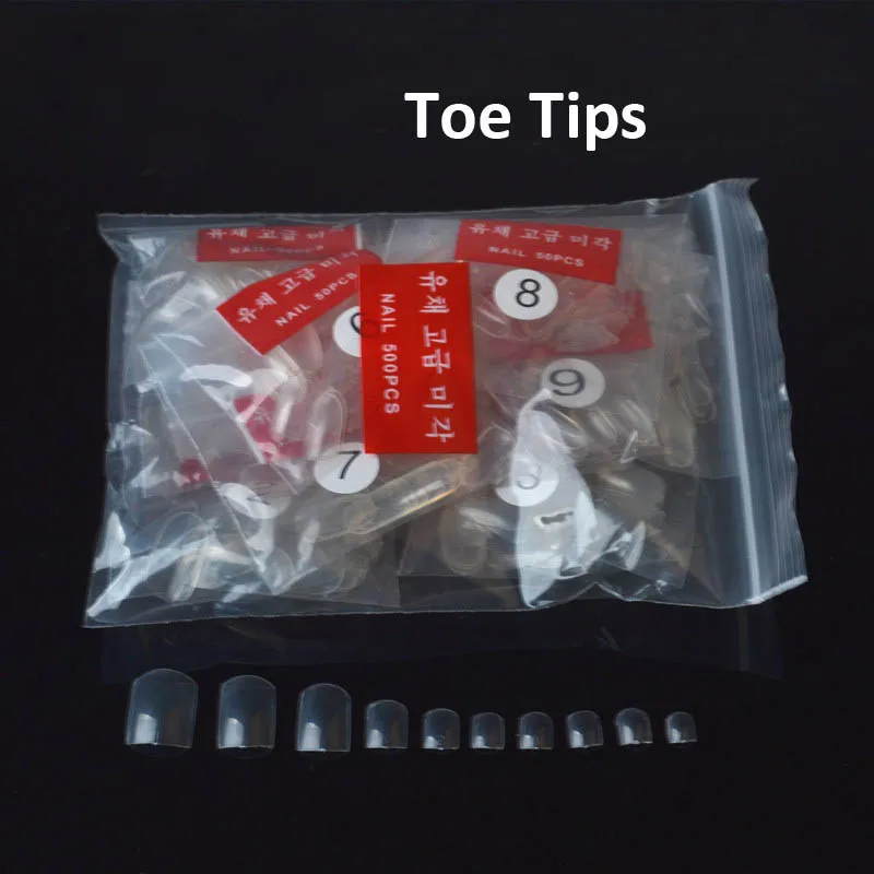 500 искусственные акриловые накладные ногти с полным покрытием для ногтей