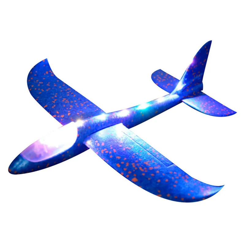 48 см ручной бросок освещение Летающий Plane Самолет светится в темноте игрушки