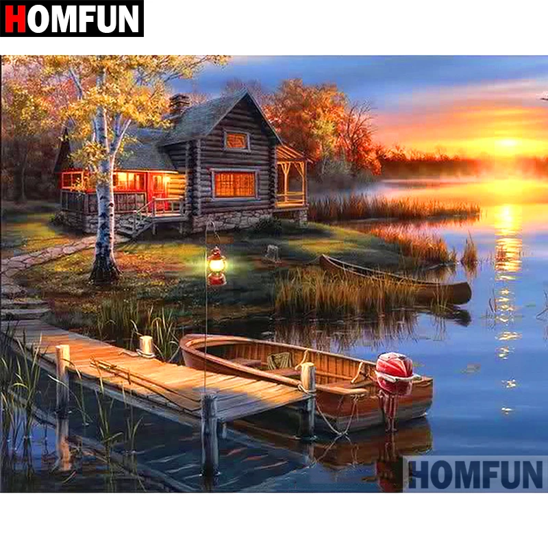 Алмазная 5D картина HOMFUN сделай сам полноразмерная/круглая вышивка крестиком