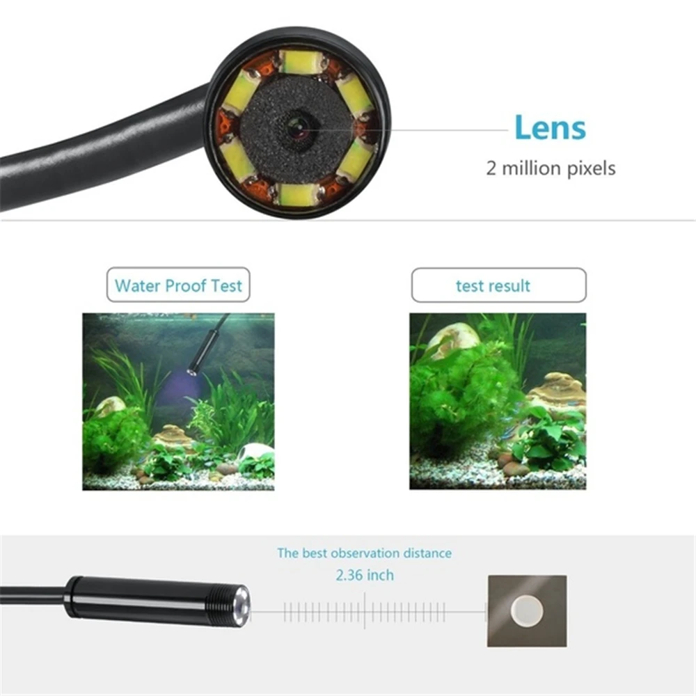 Gizcam 1 м Android телефон ПК компьютер 7 мм эндоскоп Водонепроницаемый Бороскоп микро USB камера инспекционная трубка Труба Змея видео камера