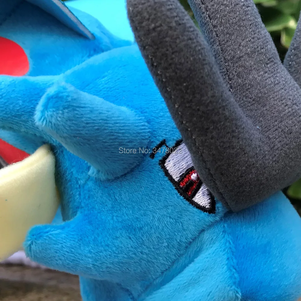 Плюшевые игрушки Gyarados Мега Эволюция красный блестящий и синий дракон игрушка