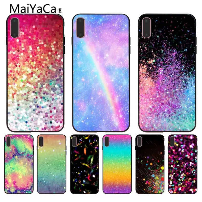 MaiYaCa радужные блестящие новые супер милые чехлы для телефонов iphone 5 5s 5c SE 6 6s 7 7plus 8