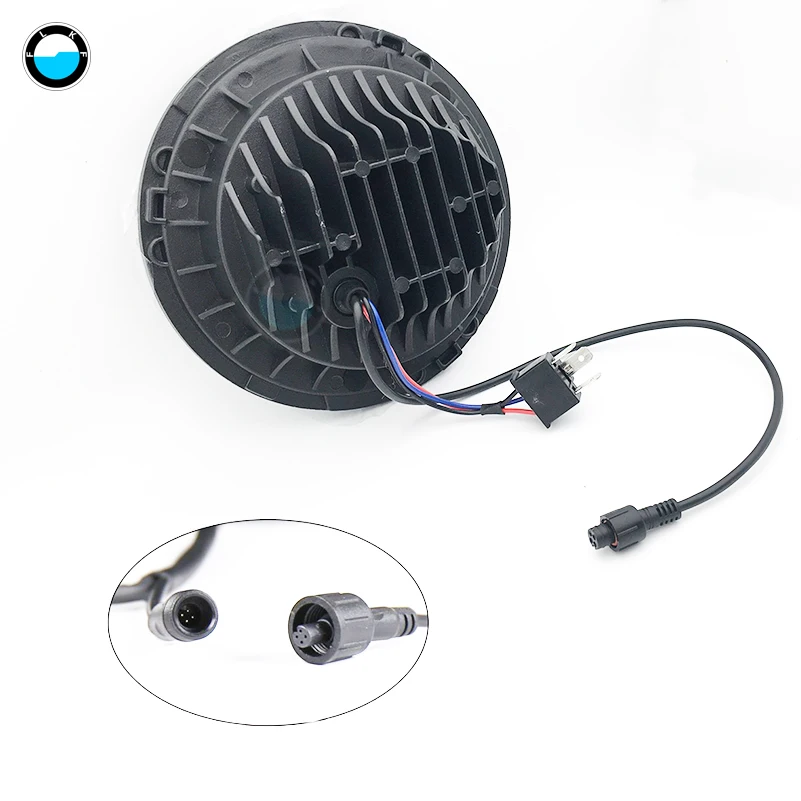7 &quotкруглые умные часы Bluetooth RGB H4 Hi/ближнего и дальнего света фары Halo Кольцо DRL для