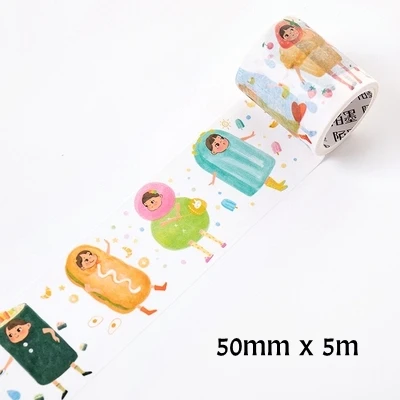 SIXONE 24 стиль Kawaii японский закуска декоративная лента мультфильм васи лента DIY скрапбук лента школа изысканные канцелярские подарки - Цвет: 22