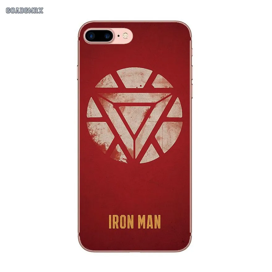 Мягкие прозрачные чехлы для iPhone 6 6S 7 8 Plus X XS MAX XR 4 4S 5 5S SE 5C Железный человек дуговой