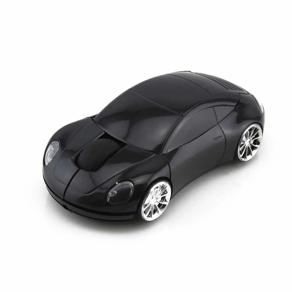 CHYI Автомобильная беспроводная мышь Mini 3D мультяшная Автоматическая компьютерная оптическая игровая мышь Mause 1600 dpi эргономичная Usb PC геймерская мышь для ноутбука - Цвет: Черный