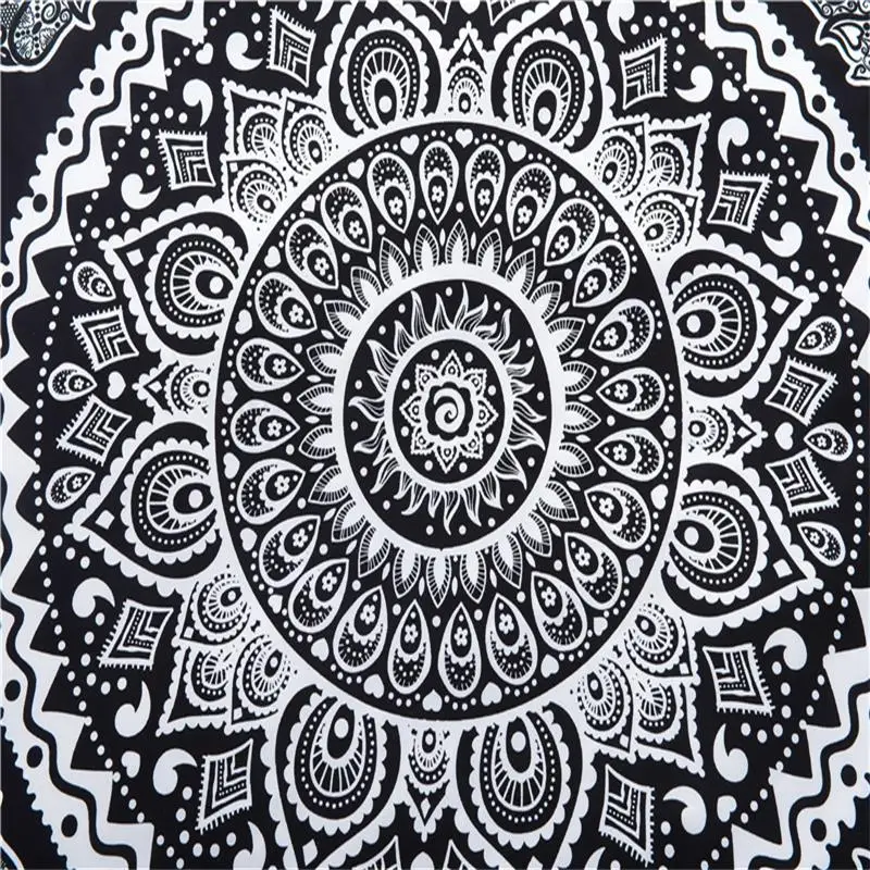 MINGJIE brand bohemian bedding sets boho style Queen Size 3pcs black white purple printing Duvet Cover set quilt cover Bed Linen | Дом и сад