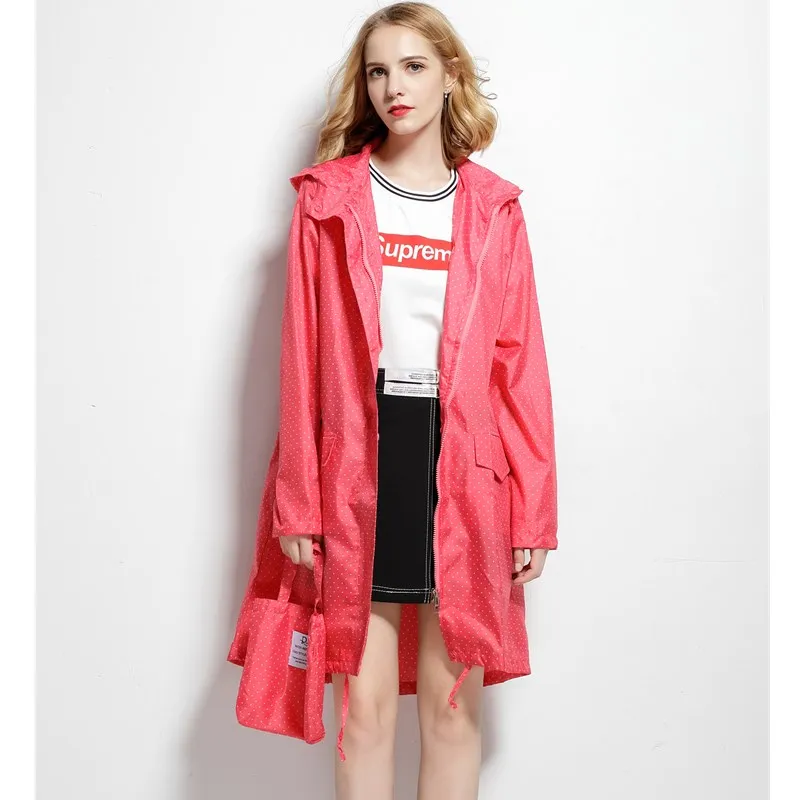 

Long Thin Raincoat Women 2018 Fashion Ladies Rain Coat Breathable Portable Water-Repellent Raincoats Ponchos Jackets cloak