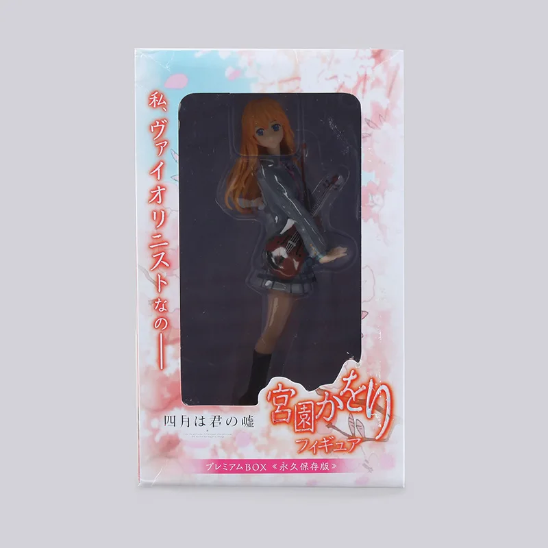 HKXZM Аниме Фигурка 22 см ваша лежа в апреле Miyazono Kaori 1/7 Масштаб Окрашенные ПВХ