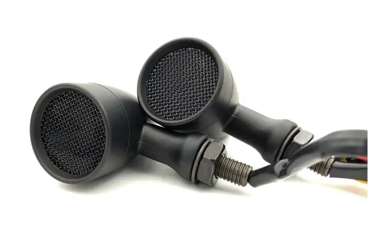 2 шт. мотоциклетные черные/Серебристые Металлические EM Bullet указатели поворота