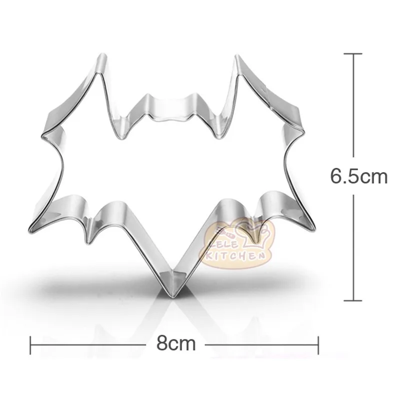 Bat Animal Metal Cookie Cutter Dessert Baking Accessories for Halloween Event Fun Party Treat DIY Decorating Fondant Cake Fruit |