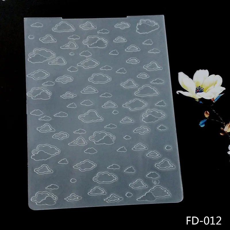 Новая рельефная папка с голубым узором/запечатанная сделай сам