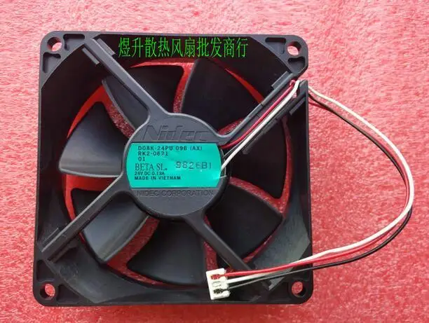 Nidec 8025 DC 24V 0.13A 80*80*25 мм 8 см D08K 24PU 09B (AX) 3 линии Инвертор Вентилятор охлаждения|Кулеры