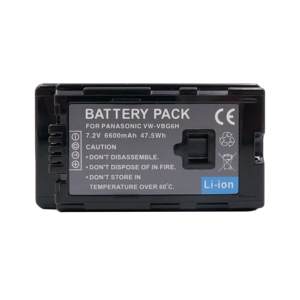 WHCYonline 6600mAh VW VBG6H Аккумулятор для камеры Panasonic AG HMC71MC HMC153MC HMC43MC HMC73MC HMC83MC|camera battery|battery