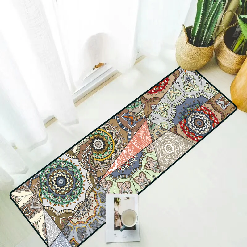 Комбинированный кухонный нескользящий коврик в богемном национальном стиле